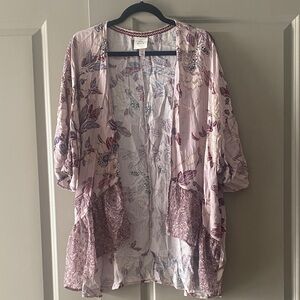 Knox Rose Floral Kimono Robe - Pink and Purple